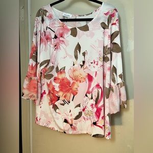 Calvin Klein floral jersey blouse